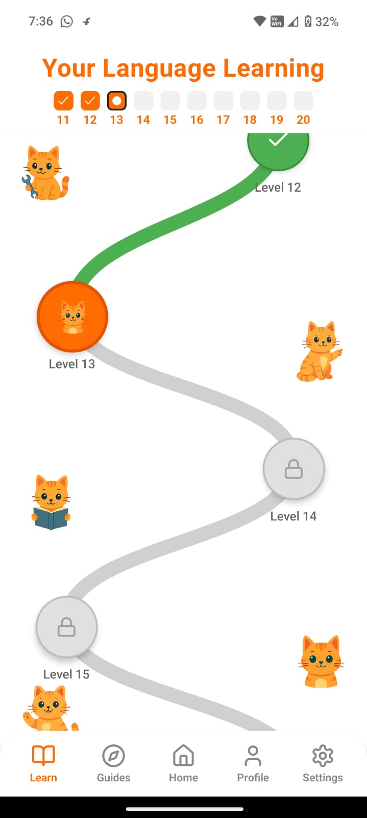 Learning pathway screenshot